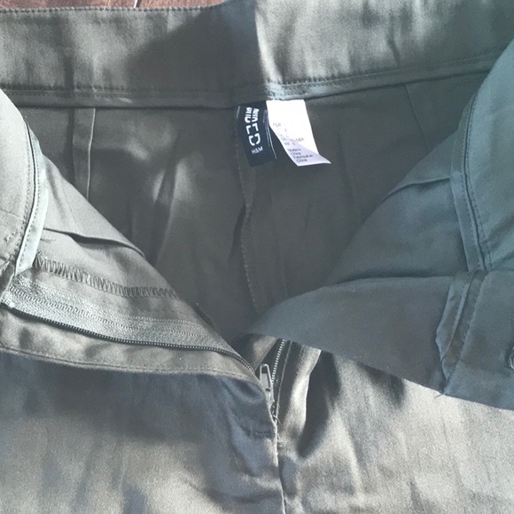 H&M Trousers- Olive Green- size 6 - Picture 6 of 7